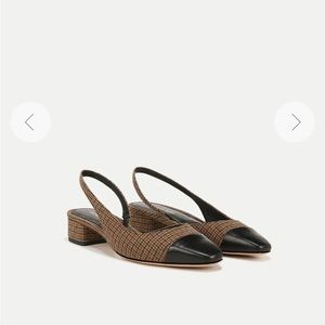 Veronica Beard CECILE PLAID CAP-TOE SLINGBACK